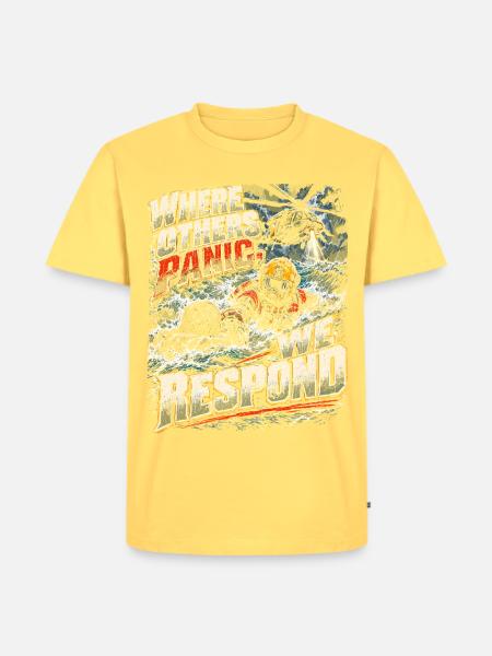 Rettungsschwimmer Where Others Panic We Respond - Männer Premium Bio T-Shirt - Pastellgelb