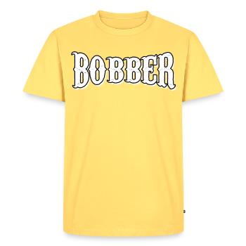 bobber chopper biker autocollant de croisière autocollant - T-shirt Premium bio Homme - jaune pastel - Devant - AI Model Male 185 dark (185cm)