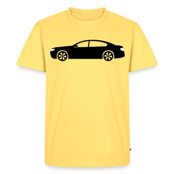 Voiture - T-shirt Premium bio Homme - jaune pastel - Devant - AI Model Male 185 dark (185cm)