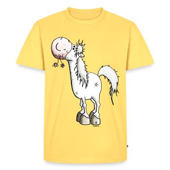 Cheval De Rêve - Chevaux - Poney - T-shirt Premium bio Homme - jaune pastel - Devant - AI Model Male 185 dark (185cm)