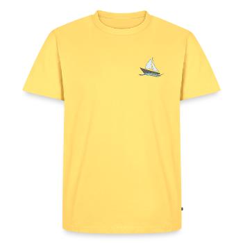 Navire en haute mer - T-shirt Premium bio Homme - jaune pastel - Devant - AI Model Male 185 dark (185cm)