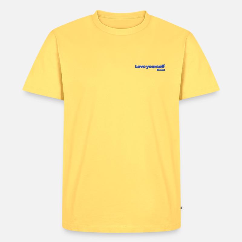 Aimez-vous - Statement Design - T-shirt Premium bio Homme - jaune pastel