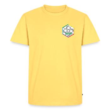 DM logo 2026_new - Men's Premium Organic T-Shirt - sky yellow - Front - AI Model Male 185 dark (185cm)