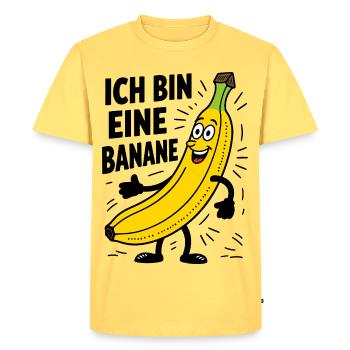 Costume de banane Fruit Bananes Bananes Fruit de Carnaval - T-shirt Premium bio Homme - jaune pastel - Devant - AI Model Male 185 dark (185cm)