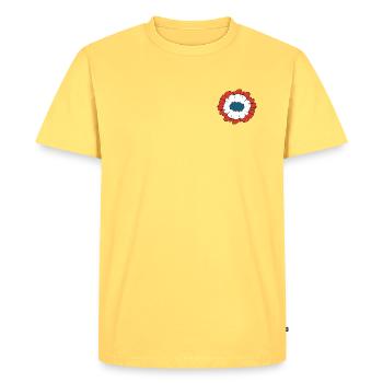 Cocarde française - révolution et république - T-shirt Premium bio Homme - jaune pastel - Devant - AI Model Male 185 dark (185cm)