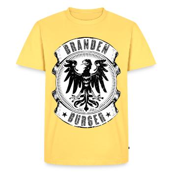 Brandebourg Brandenburger - T-shirt Premium bio Homme - jaune pastel - Devant - AI Model Male 185 dark (185cm)