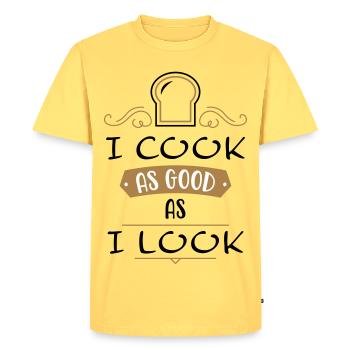 Chef amateur - T-shirt Premium bio Homme - jaune pastel - Devant - AI Model Male 185 dark (185cm)