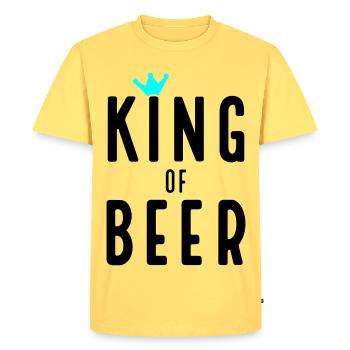 Explosion de couleurs inspirée de l’art abstrait - T-shirt Premium bio Homme - jaune pastel - Devant - AI Model Male 185 dark (185cm)