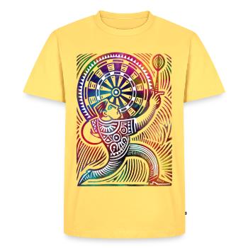 Darter - T-shirt Premium bio Homme - jaune pastel - Devant - AI Model Male 185 dark (185cm)