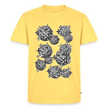Mirrorballs - T-shirt Premium bio Homme - jaune pastel - Devant - AI Model Male 185 dark (185cm)