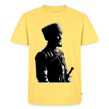Шейх Мансур - T-shirt Premium bio Homme - jaune pastel - Devant - AI Model Male 185 dark (185cm)