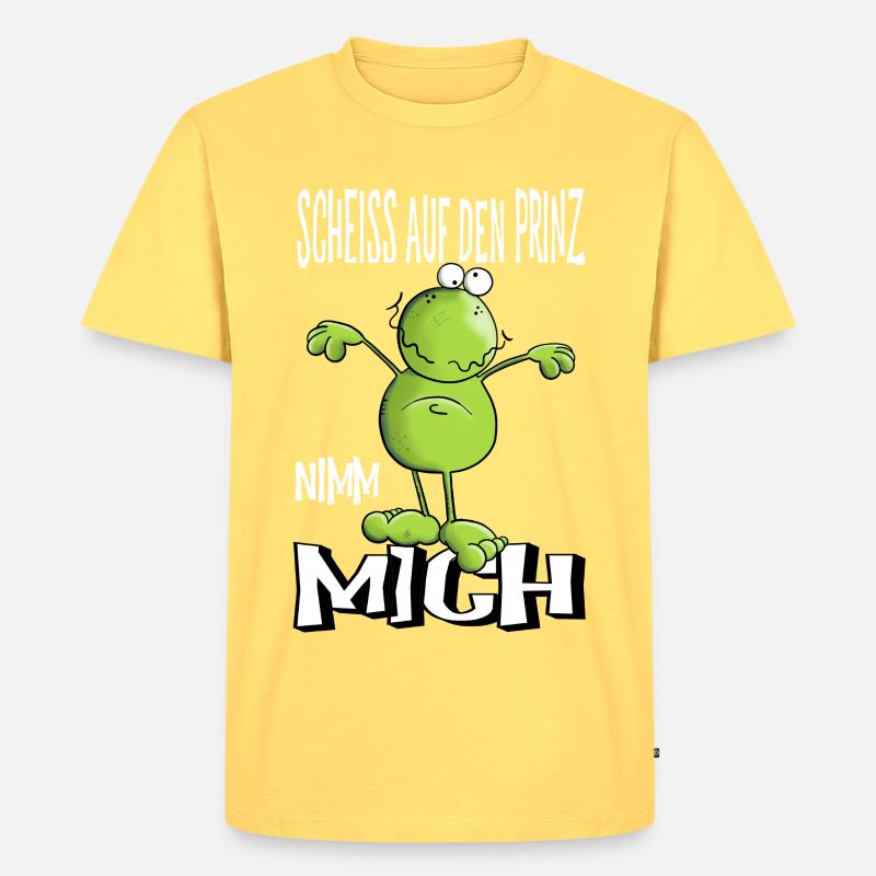 Nimm mich - Männer Premium Bio T-Shirt - Pastellgelb