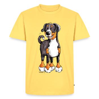 Appenzeller Sennenhund - T-shirt Premium bio Homme - jaune pastel - Devant - AI Model Male 185 dark (185cm)
