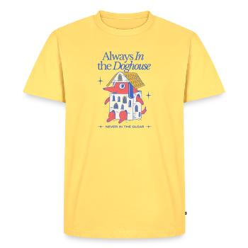 Toujours dans la niche - Dessin animé drôle de teckel - T-shirt Premium bio Homme - jaune pastel - Devant - AI Model Male 185 dark (185cm)
