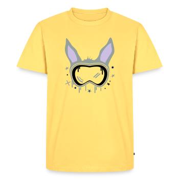 Ski Bunny - Men's Premium Organic T-Shirt - sky yellow - Front - AI Model Male 185 dark (185cm)