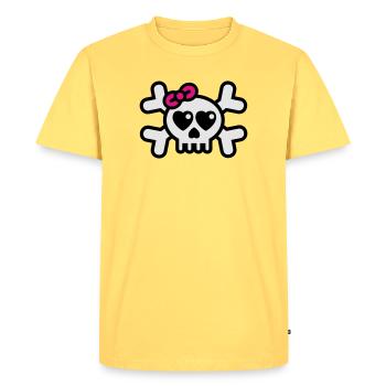 dolly_rodger_3colors - Men's Premium Organic T-Shirt - sky yellow - Front - AI Model Male 185 dark (185cm)