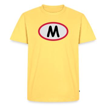 M - Y'en a marre - T-shirt Premium bio Homme - jaune pastel - Devant - AI Model Male 185 dark (185cm)