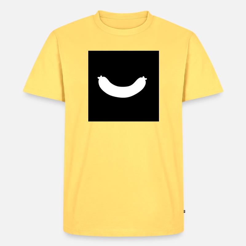 Wurst - Männer Premium Bio T-Shirt - Pastellgelb
