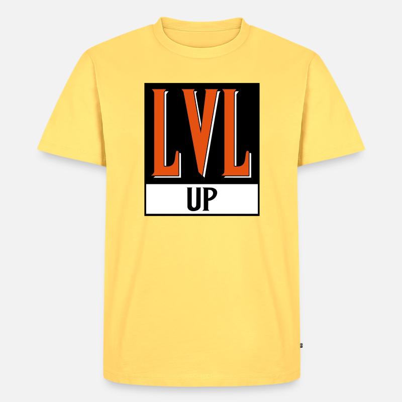 level up nerd cod - Men's Premium Organic T-Shirt - sky yellow