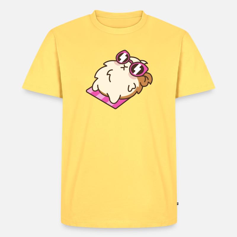 Hamster - Männer Premium Bio T-Shirt - Pastellgelb