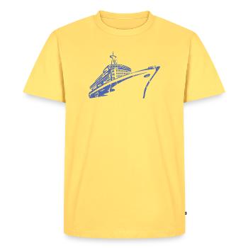 Kreuzfahrtschiff Kreuzfahrt Schiff Luxus - Männer Premium Bio T-Shirt - Pastellgelb - Vorne - AI Model Male 185 dark (185cm)