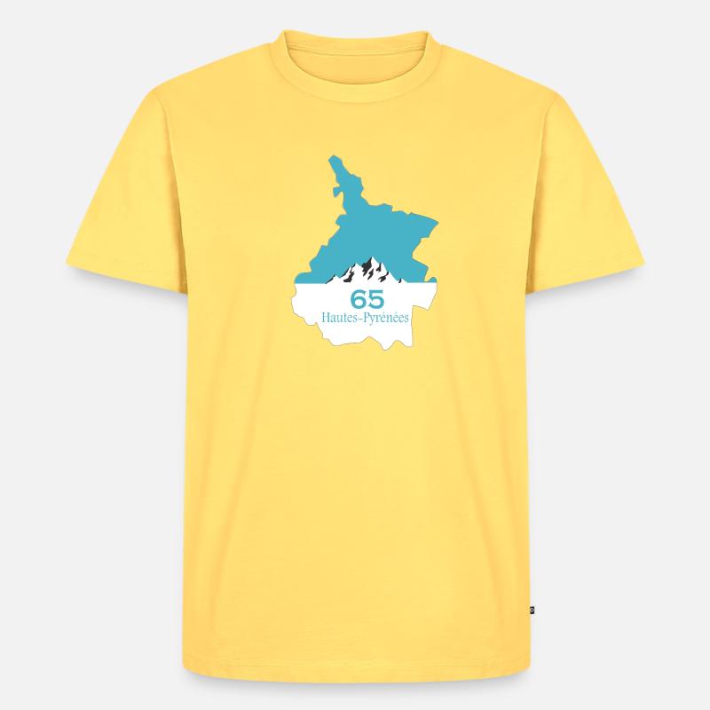 Hautes-Pyrénées - Männer Premium Bio T-Shirt - Pastellgelb