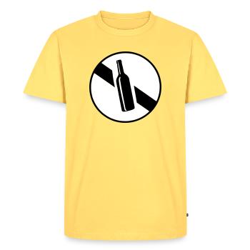 End of ban on drinking - Men's Premium Organic T-Shirt - sky yellow - Front - AI Model Male 185 dark (185cm)