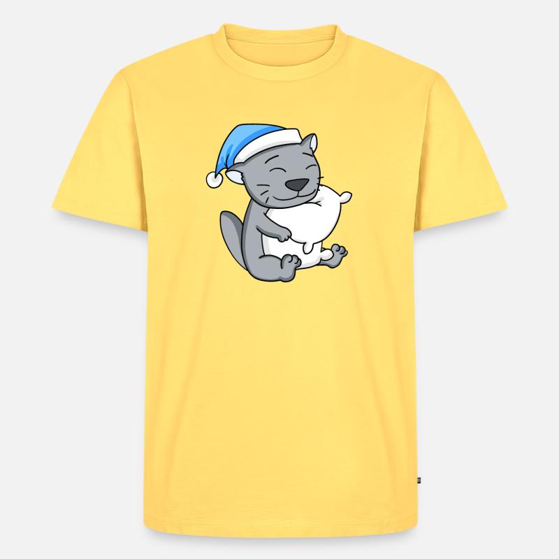 Britisch Kurzhaar - Männer Premium Bio T-Shirt - Pastellgelb