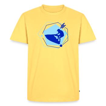 Jet Ski - Men's Premium Organic T-Shirt - sky yellow - Front - AI Model Male 185 dark (185cm)