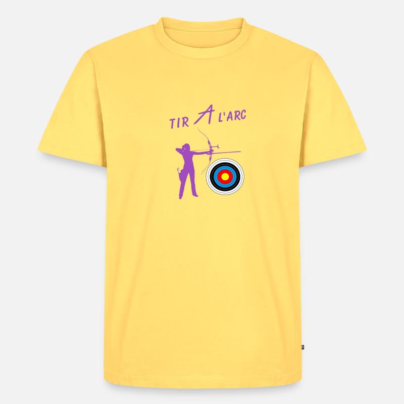 Bogenschießen - Männer Premium Bio T-Shirt - Pastellgelb