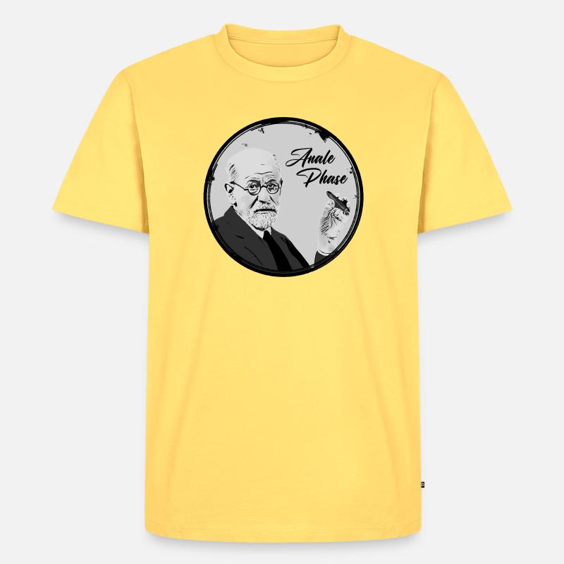 Anale Phase - Männer Premium Bio T-Shirt - Pastellgelb