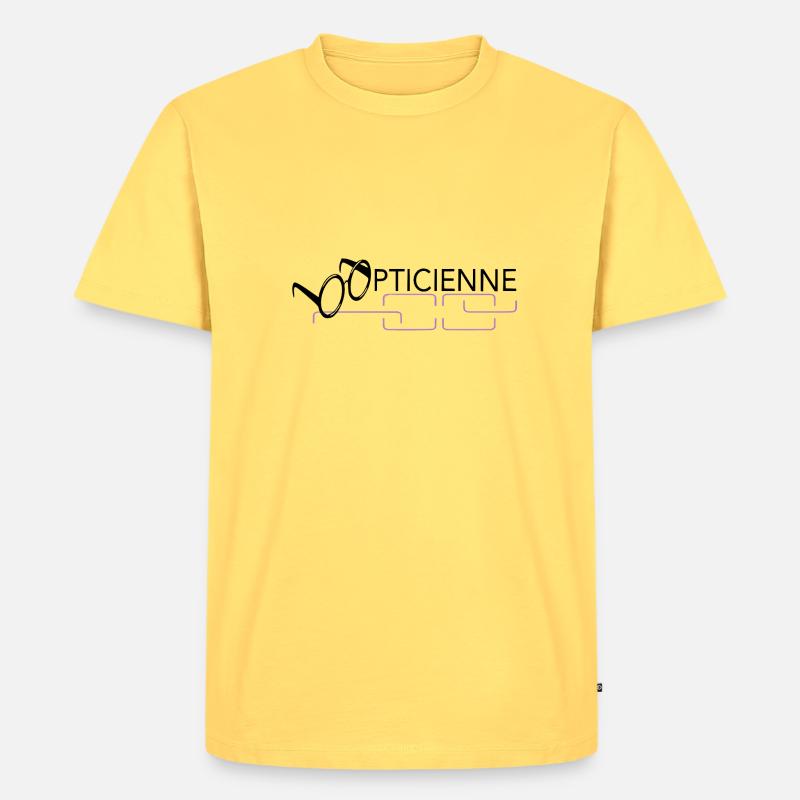Optiker - Männer Premium Bio T-Shirt - Pastellgelb