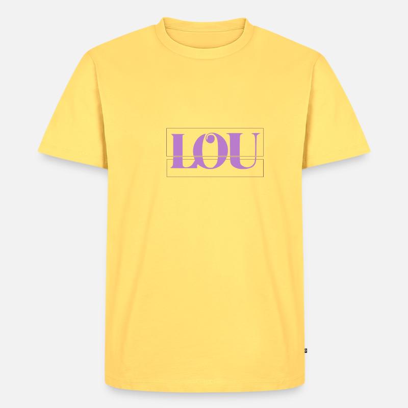 Lou - T-shirt Premium bio Homme - jaune pastel