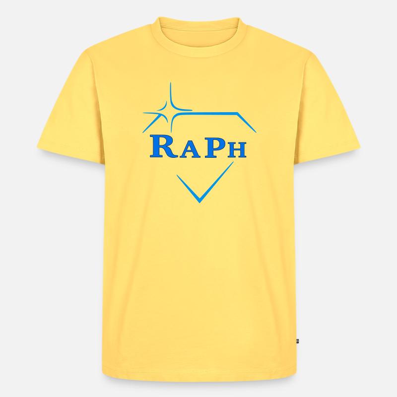 Raph - Männer Premium Bio T-Shirt - Pastellgelb