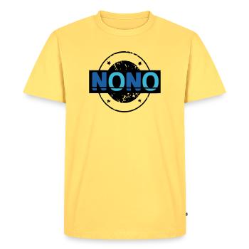 Nono - Men's Premium Organic T-Shirt - sky yellow - Front - AI Model Male 185 dark (185cm)