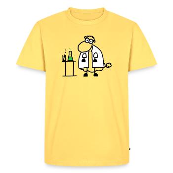 Mouton chimique - T-shirt Premium bio Homme - jaune pastel - Devant - AI Model Male 185 dark (185cm)