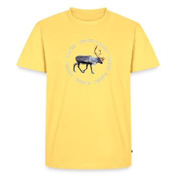 DANCER - Men's Premium Organic T-Shirt - sky yellow - Front - AI Model Male 185 dark (185cm)