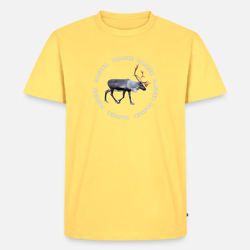 TÄNZER - Männer Premium Bio T-Shirt - Pastellgelb