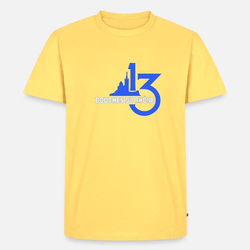 Bouches du Rhône - Männer Premium Bio T-Shirt - Pastellgelb