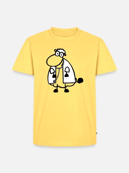 Doctor's Sheep - Men's Premium Organic T-Shirt - sky yellow
