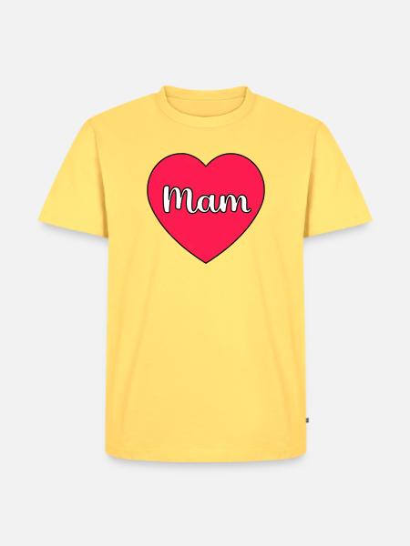 Maman Hart - T-shirt Premium bio Homme - jaune pastel