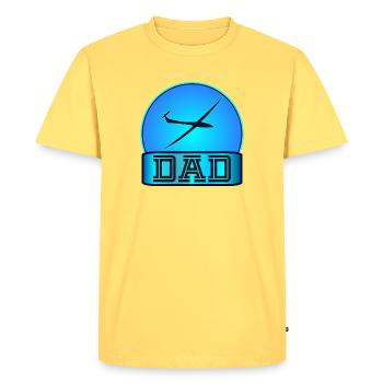 Glider Dad - Men's Premium Organic T-Shirt - sky yellow - Front - AI Model Male 185 dark (185cm)