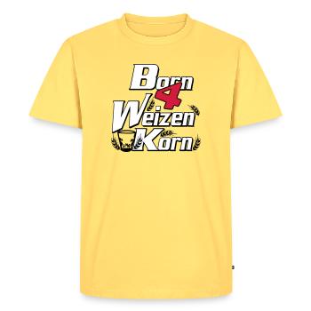 Grain de blé - born 4 grain - Party Fun --- - T-shirt Premium bio Homme - jaune pastel - Devant - AI Model Male 185 dark (185cm)