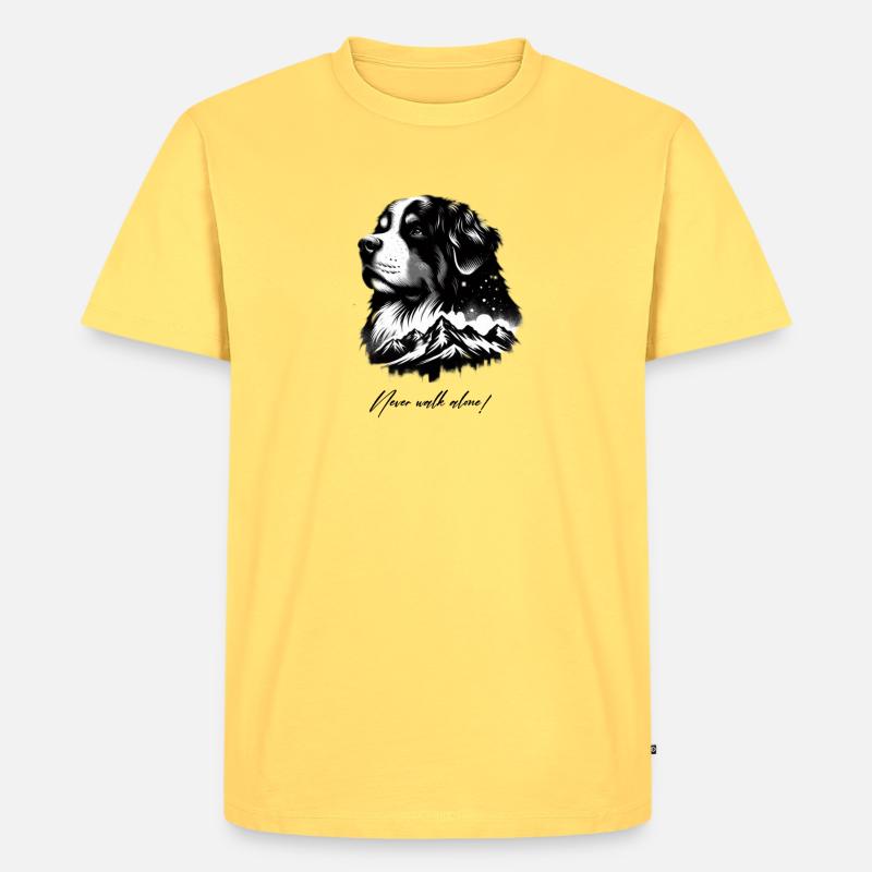 Berner Sennenhund - Männer Premium Bio T-Shirt - Pastellgelb