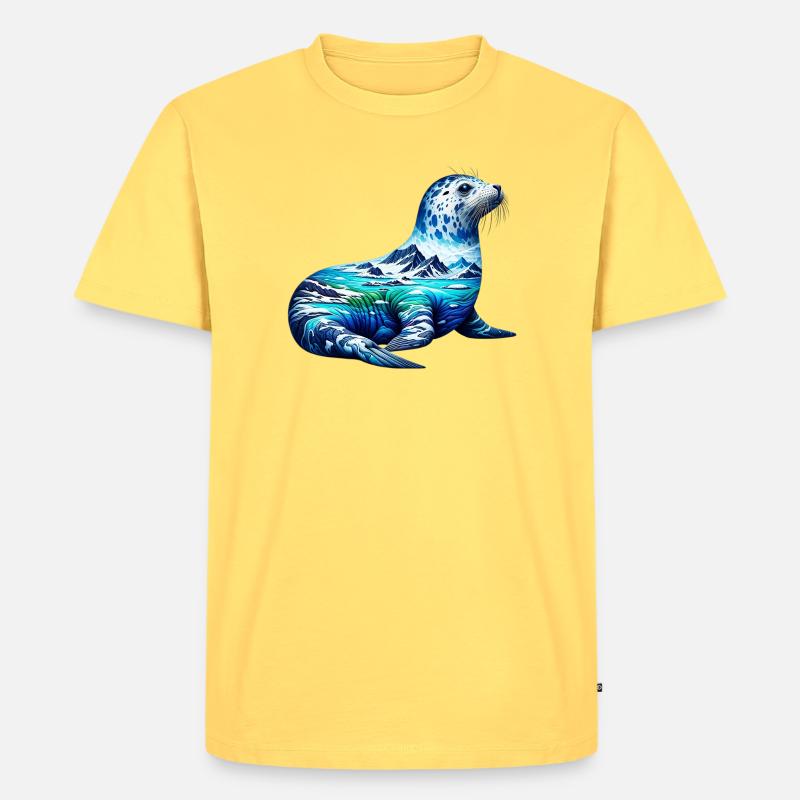 Siegel - Männer Premium Bio T-Shirt - Pastellgelb