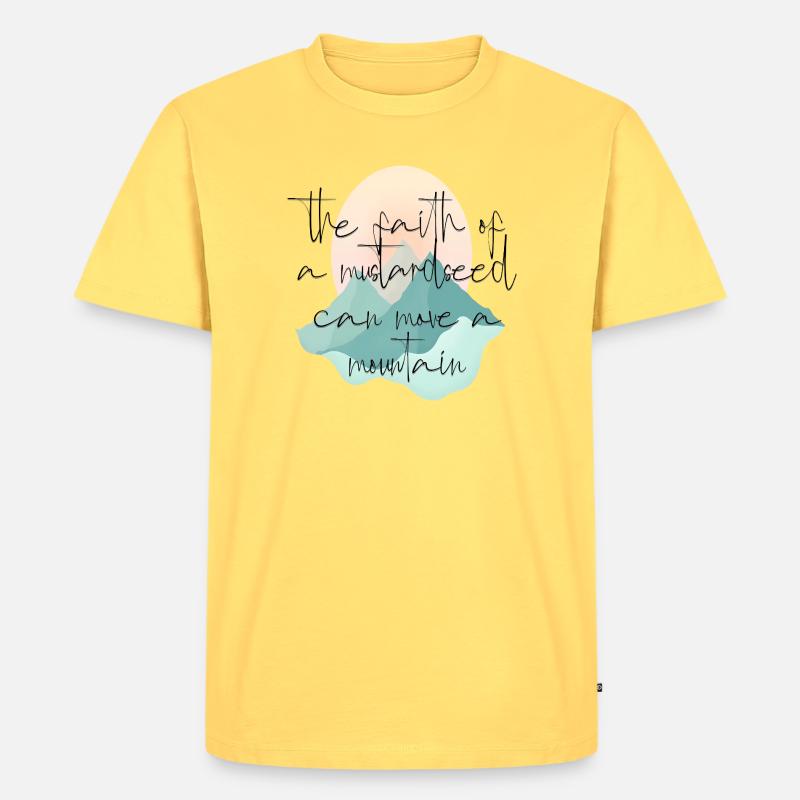 mountain mover Design - Männer Premium Bio T-Shirt - Pastellgelb