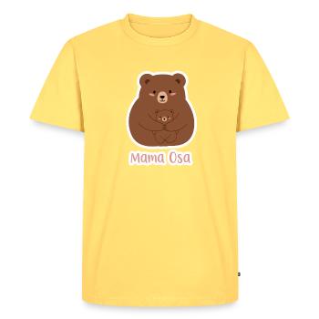 Mama Bear - Men's Premium Organic T-Shirt - sky yellow - Front - AI Model Male 185 dark (185cm)