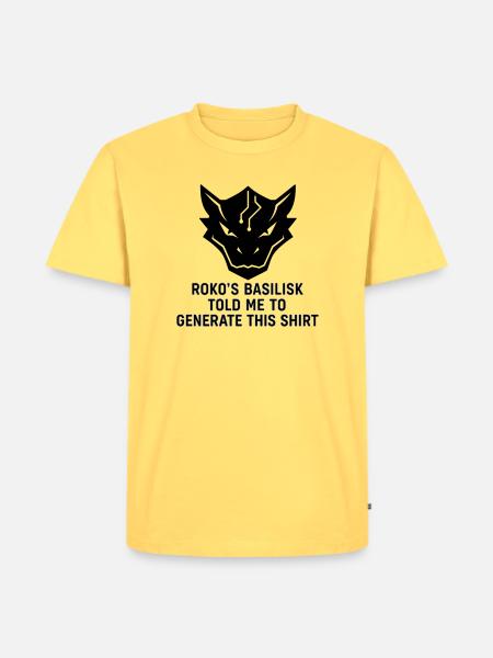Generated by the Basilisk - Men's Premium Organic T-Shirt - sky yellow