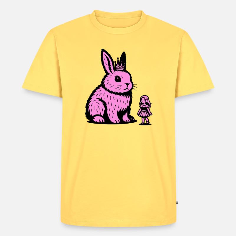 Princesse lapin - T-shirt Premium bio Homme - jaune pastel