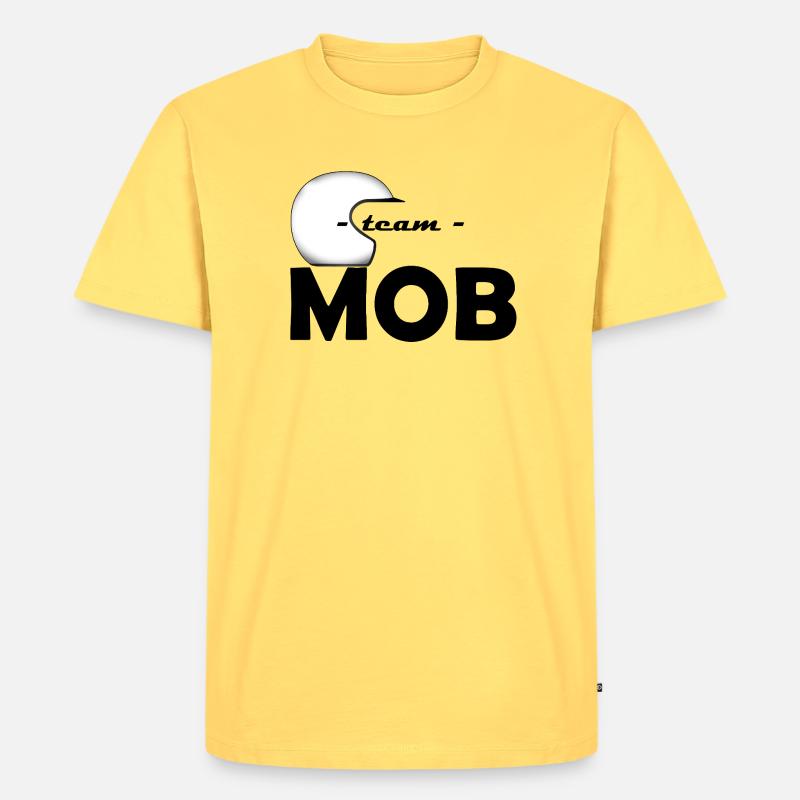 Team Mob - Männer Premium Bio T-Shirt - Pastellgelb